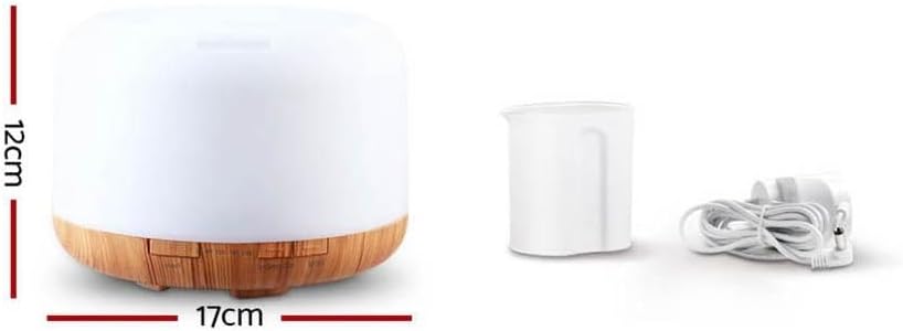 Devanti Aroma Diffuser, 500ml Air Humidifier Purifier Essential Oils Car Airs Freshener Vaporizer Aromatherapy Diffusers Scent Booster Home Office Bedroom Humidifiers Steam, 7 Led Light Multicoloured