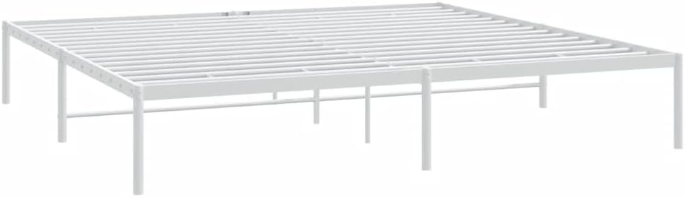 TALCUS Set di mobili - Struttura letto in metallo bianco 200x200 cm