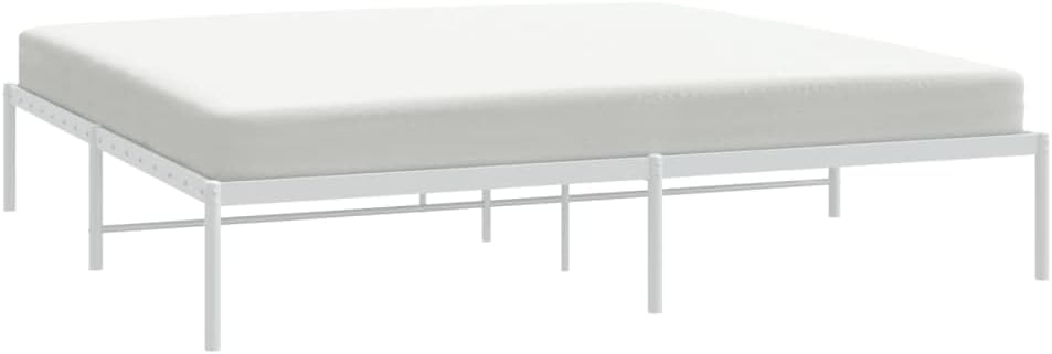 TALCUS Set di mobili - Struttura letto in metallo bianco 200x200 cm