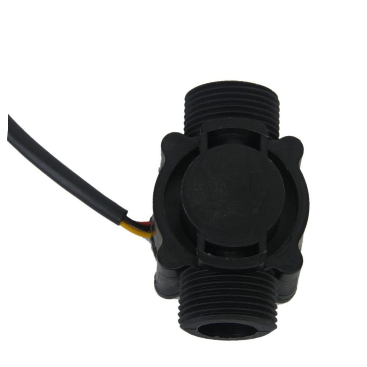 FUNOMOCYA 2pcs Stainless Steel 3/4 Thread Water Sensor 1-60 L/min Compatible for Flow Measurement