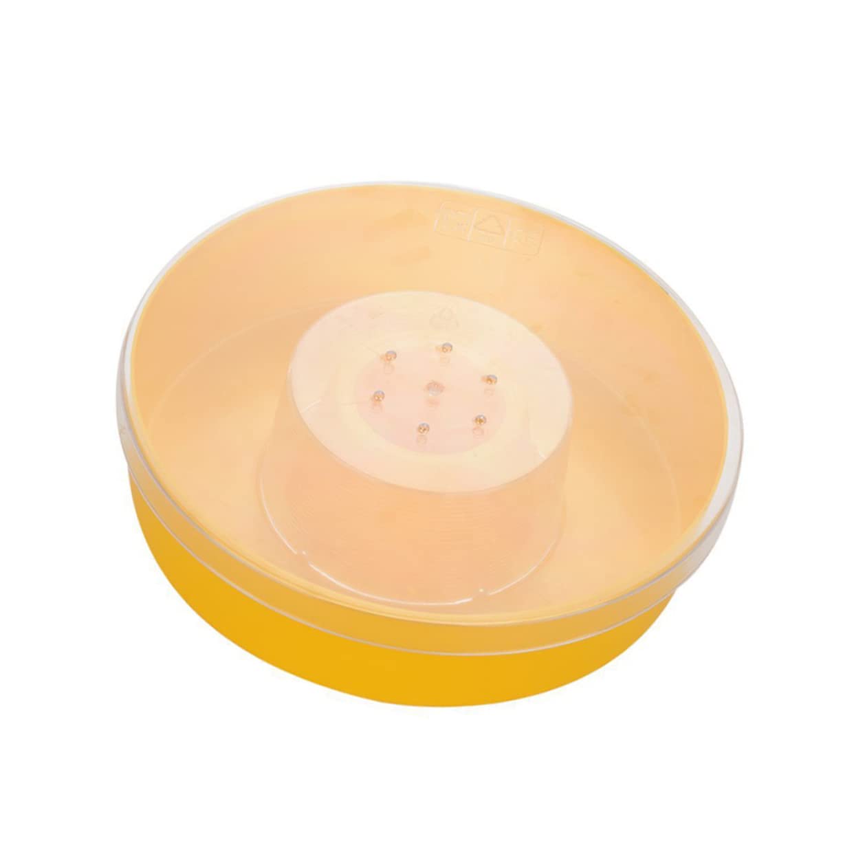 Toddmomy 2 Pezzi Mangiatoia Per Api Foraggio Alimentatore Piatto Di Cibo Per Api Ciotola D'acqua Di Api Ciotola Rotonda Per L'acqua Delle Api Custodia Cibo Per Le Api Superiore Giallo