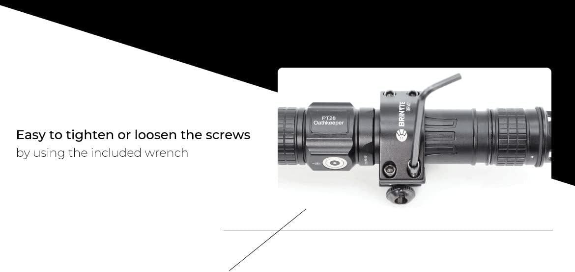 Brinyte BRM21 Flashlight Mount,Suitable for 25.4-30mm Diameter Flashlights, for Tactical Flashlight and Hunting Light