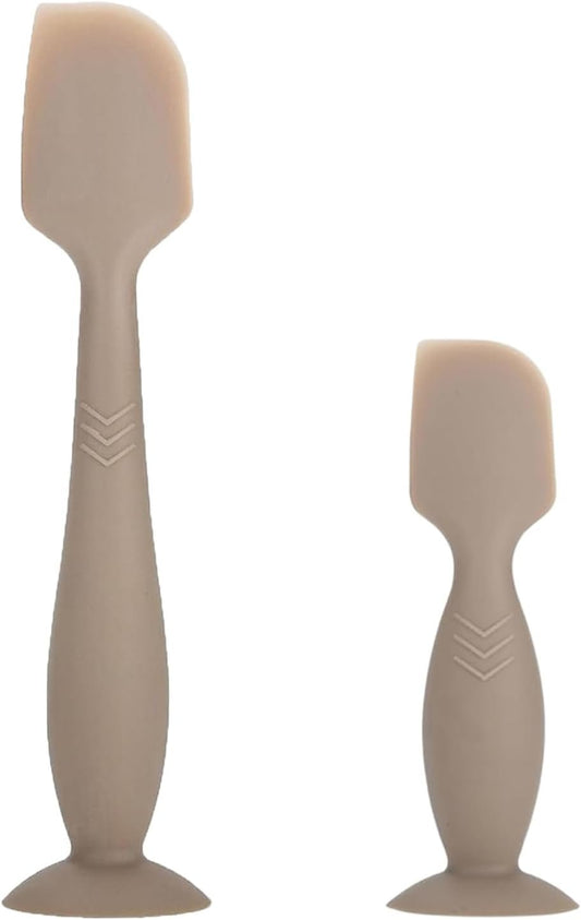 2 Pack Baby Diaper Cream Spatula - Baby Diaper Rash Cream Applicator for Butt Paste Diaper Cream - Diaper Cream Brush for Newborn Baby Essentials (Brown)