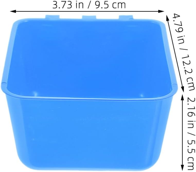 ANDRESLAD 6pcs Bird Bowl Rabbit Feeding Cup Rooster Water Bowl Water Dispenser Bowl Bird Water Feeder Poultry Feeder Rabbit Food Bowl Pet Water Cup Poultry Watering Cups Bunny Feeder or Blue