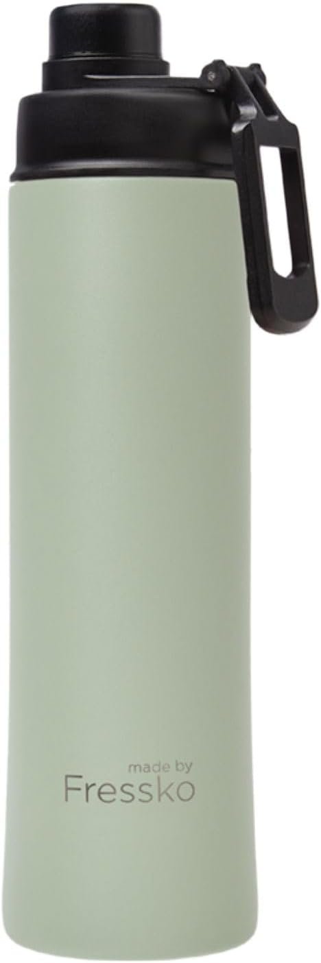 made by Fressko | Move Wide Mouth Insulated Stainless Steel Water Bottle-Sage | with Sip Lid | 22 oz 660ml |BPA-Free | Leak Proof Lid