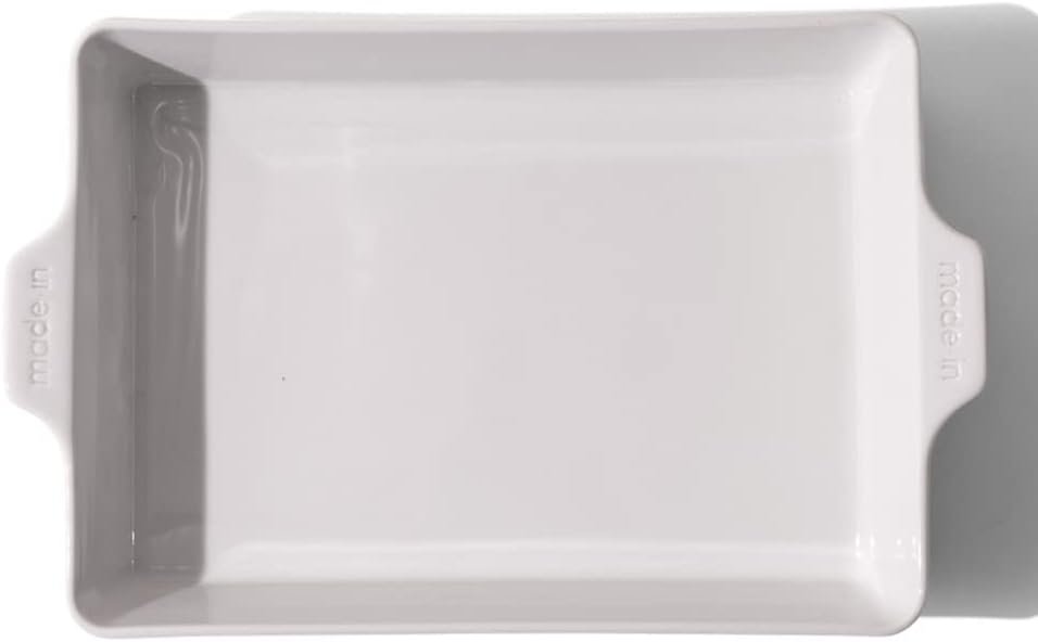 Made In Cookware - Rectangular Baking Dish - White - Hand Crafted Porcelain - Professional Bakeware - Made in France