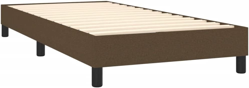 Lechnical Giroletto a Molle Marrone Scuro 90x200 cm in Tessuto,Mobili,Letti e Accessori,Letti e telai per Letti