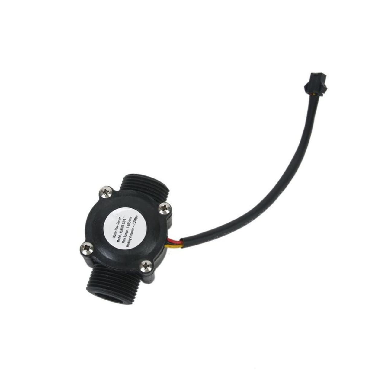 FUNOMOCYA 2pcs Stainless Steel 3/4 Thread Water Sensor 1-60 L/min Compatible for Flow Measurement