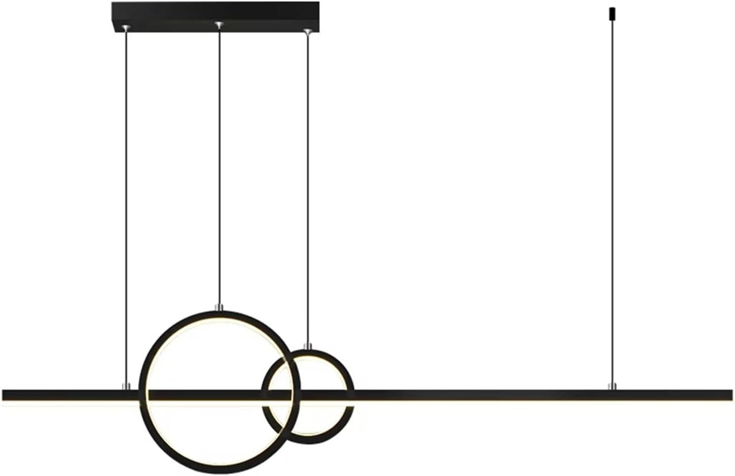 LED Chandeliers Kitchen Modern Hanging Lamp Minimalist Long Pendant Light Table Dining Room Office Hanging Lamp Black Smart Lighting