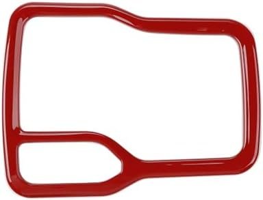 ZTYCKJ 2-Pack Gear Box Cup Holder Trim Ring Compatible with Jeep Wrangler JL JLU Gladiator JT 2018 2019 2020 2021 2022 2023 2024 2025 Red Interior Accessories