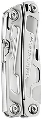 LEATHERMAN, Rev Pocket Size Multitool with Package Opener and Screwdrivers, Stainless Steel