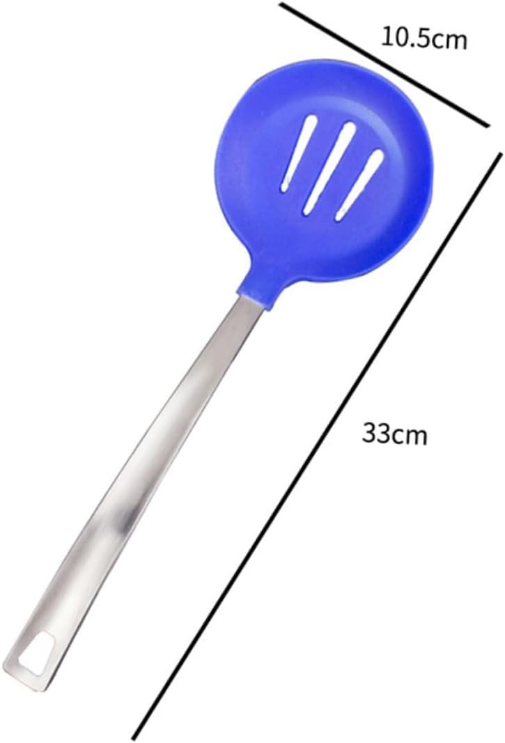 ABOOFAN Set Di Utensili Da Cucina in Silicone E Acciaio Inossidabile Utensili Antiaderenti Resistenti Al Calore Gadget Da Cucina Design Ergonomico Scolapasta E Manici in Argento