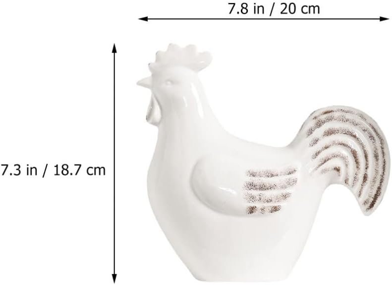 Oggettistica for la casa Decorazione for la casa Statua di statuetta di in ceramica Statua di pollo gallina Statua di animale da fattoria Scultura Figurine da collezione Decorazione della casa Arredam