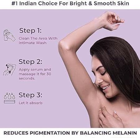 Zenty Spotlite Sensitive Body Serum For Dark Underarms, Inner Thighs & Sensitive Areas | Enriched with Kojic Acid, 4% Niacinnamide| For Dark Intimate Patches, Detanning, Anti Aging and Skin 50gm