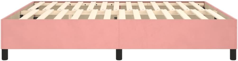 Lechnical Giroletto a Molle Rosa 200x200 cm in Velluto,Mobili,Letti e Accessori,Letti e telai per Letti