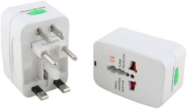 SQUADO Universal Travel Adapter - Space-Saving Multiple Socket, Compatible with Italy, England, Germany, America and Australia
