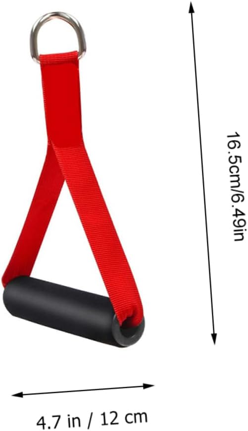 BRIGHTFUFU Adopted Advanced Tech Sturdy Fitness Handle Exercise Band Grip Thickened Nylon Comfortable for Workout Bands Random Color