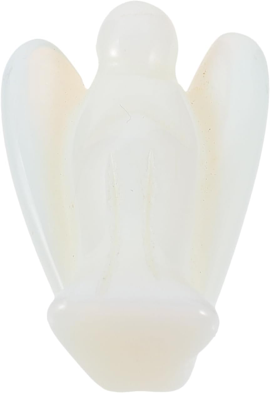 LALAFINA 4pcs Angel Crystal Statue Cute Guardian Angel Angel Figurines Healing Crystal Decor Gemstone Carved Pocket Decor for Easter Decor Home Witchcraft Supplies