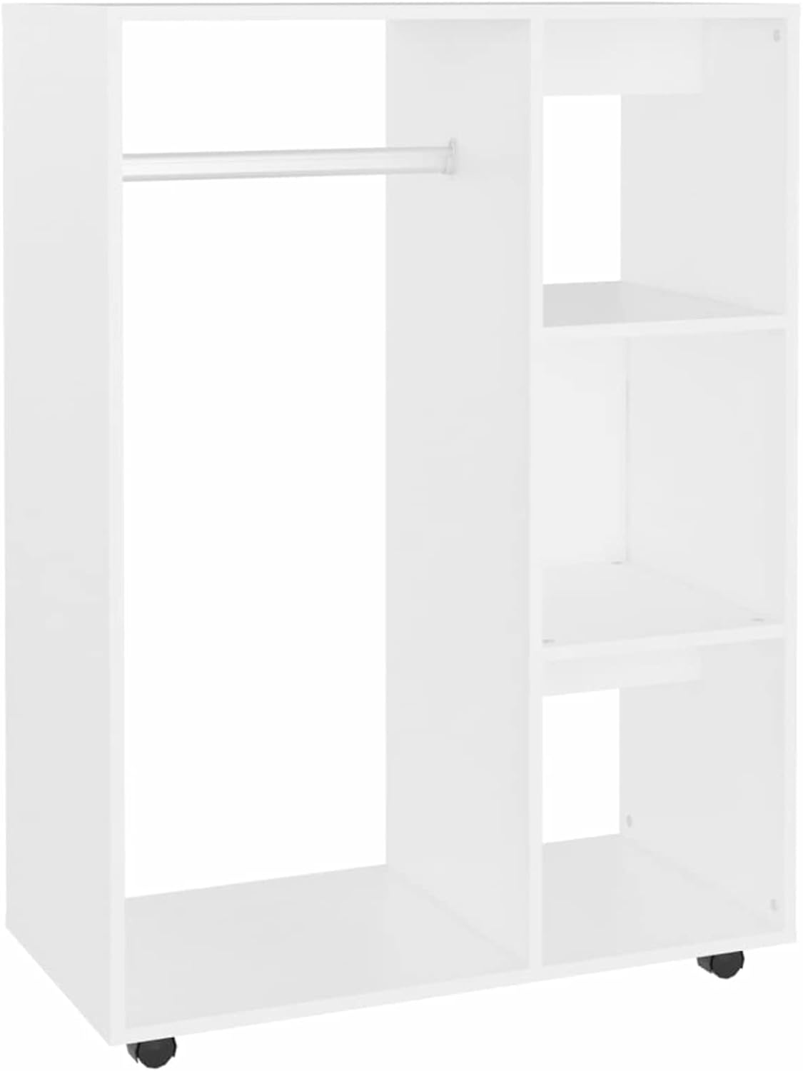 Susany White Wardrobe, Bedroom Wardrobe, Multi-Purpose Modern Furniture 80 x 40 x 110 cm in Particle Board