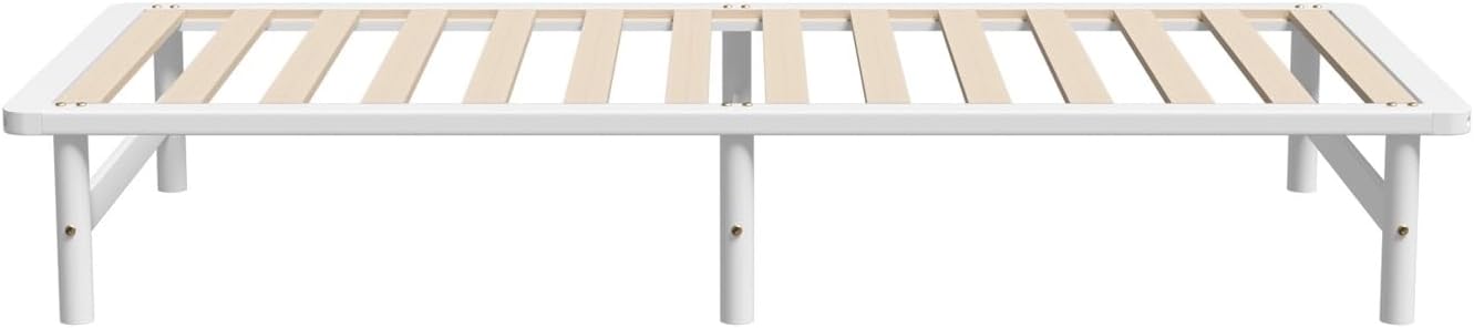 OIKITURE Wooden Bed Frame Single Size, Bed Frame Platform with Reinforced Slats - Compatible with Australian-Sized Mattresses, 190x91x30cm