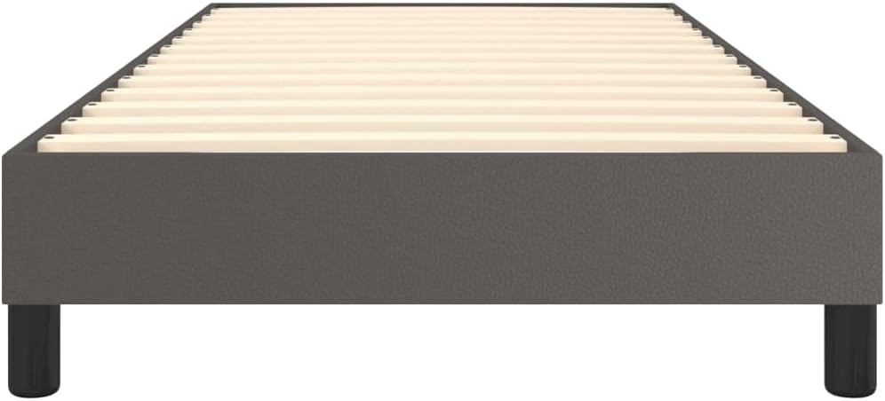 Lechnical Giroletto a Molle Grigio 90x190 cm in Similpelle,Mobili,Letti e Accessori,Letti e telai per Letti