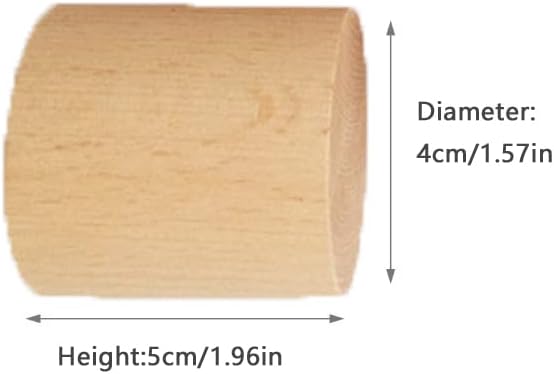 UtySty 4 Pack 2 Inch Wooden Furniture Risers Round Natural Wood Legs for Solid Feet Increase Simple DIY Extenders for Cabinets, Sofas, Tables, Chairs and Beds