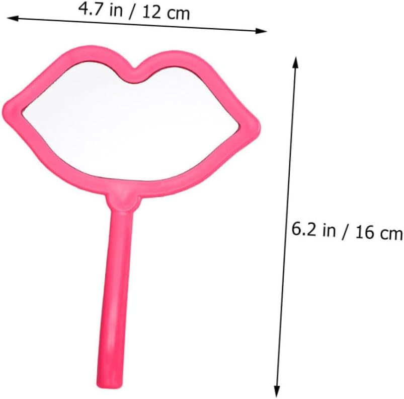 DEARMAMY 7Pezzi Portatile Specchietti Compatti Multi Per Viaggio Design Irregolare Per Labbra Accessorio Per Make Up Colori Misti
