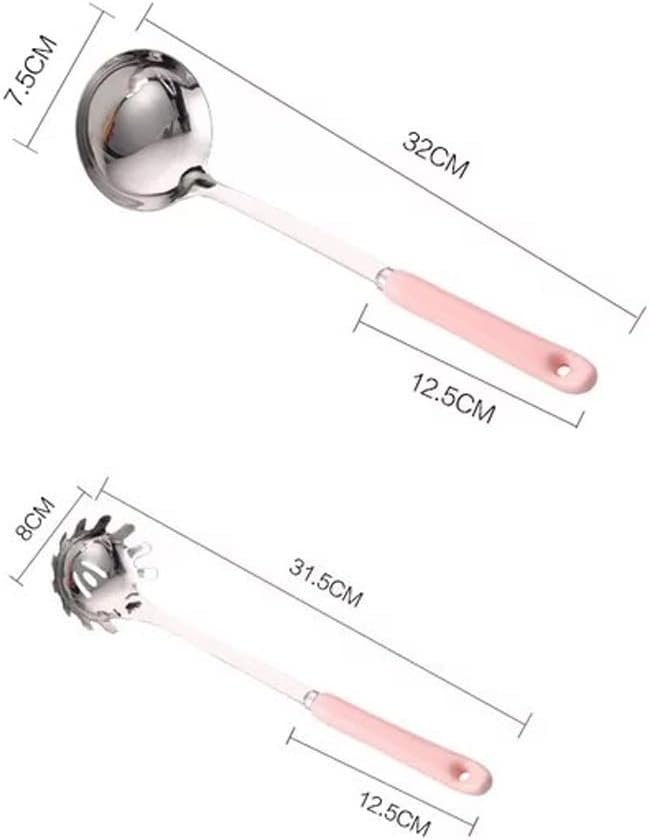 NSTVVEE Cucchiai da Cucina Spatole in Acciaio Inossidabile Utensili e Gadget da Cucina Utensili da Cucina Set da 7 Pezzi