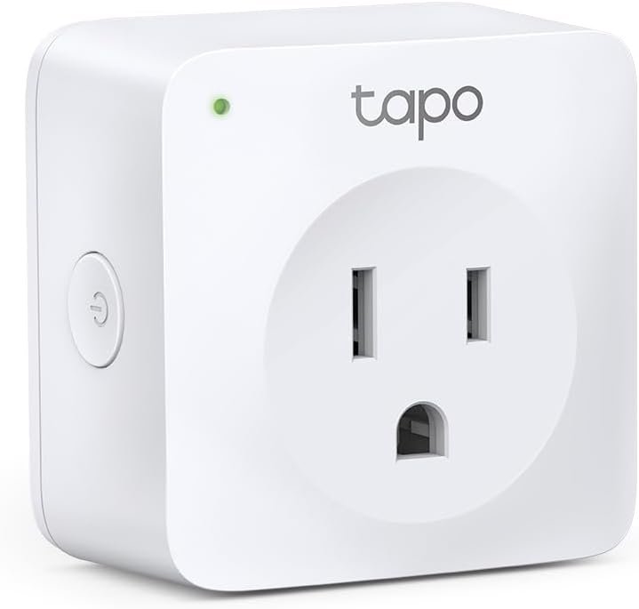 TP-Link Tapo Smart Plug Mini, Smart Home WiFi Outlet Works with Alexa Echo & Google Home, No Hub Required, Remote Control Your Home Appliances from Anywhere (P100)