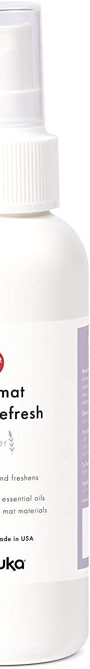 Manduka Yoga Mat Wash and Refresh – 100% Natural Essential Oil Yoga Mat Cleaning Spray, Fitness Equipment and Gym Accessories Cleaner, Non-irritating, Pet Friendly | Lavender Scent, 4 oz