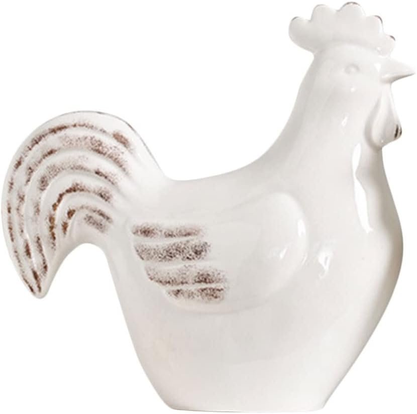 Oggettistica for la casa Decorazione for la casa Statua di statuetta di in ceramica Statua di pollo gallina Statua di animale da fattoria Scultura Figurine da collezione Decorazione della casa Arredam