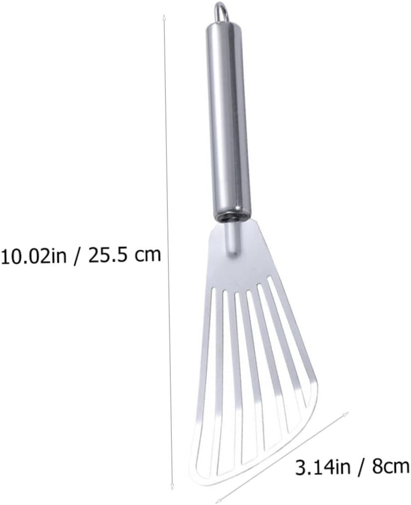 DONFAMDS 3 Pezzi spatola per friggere griglia cucinando Utensili da Cucina Funzionale Set Cucina Gadget Cucina friggere Le spatole di Pesce Pale da Bistecca Acciaio Inossidabile Silver