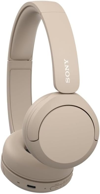 Sony WH-CH520 Wireless Headphones Bluetooth On-Ear Headset with Microphone, Cappuccino