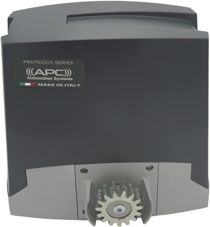 APC Sliding Gate Opener P500 Feature Rich AC to 24V DC Extra Heavy Duty Italian Made Sliding Gate Automation Kit with Encoder System