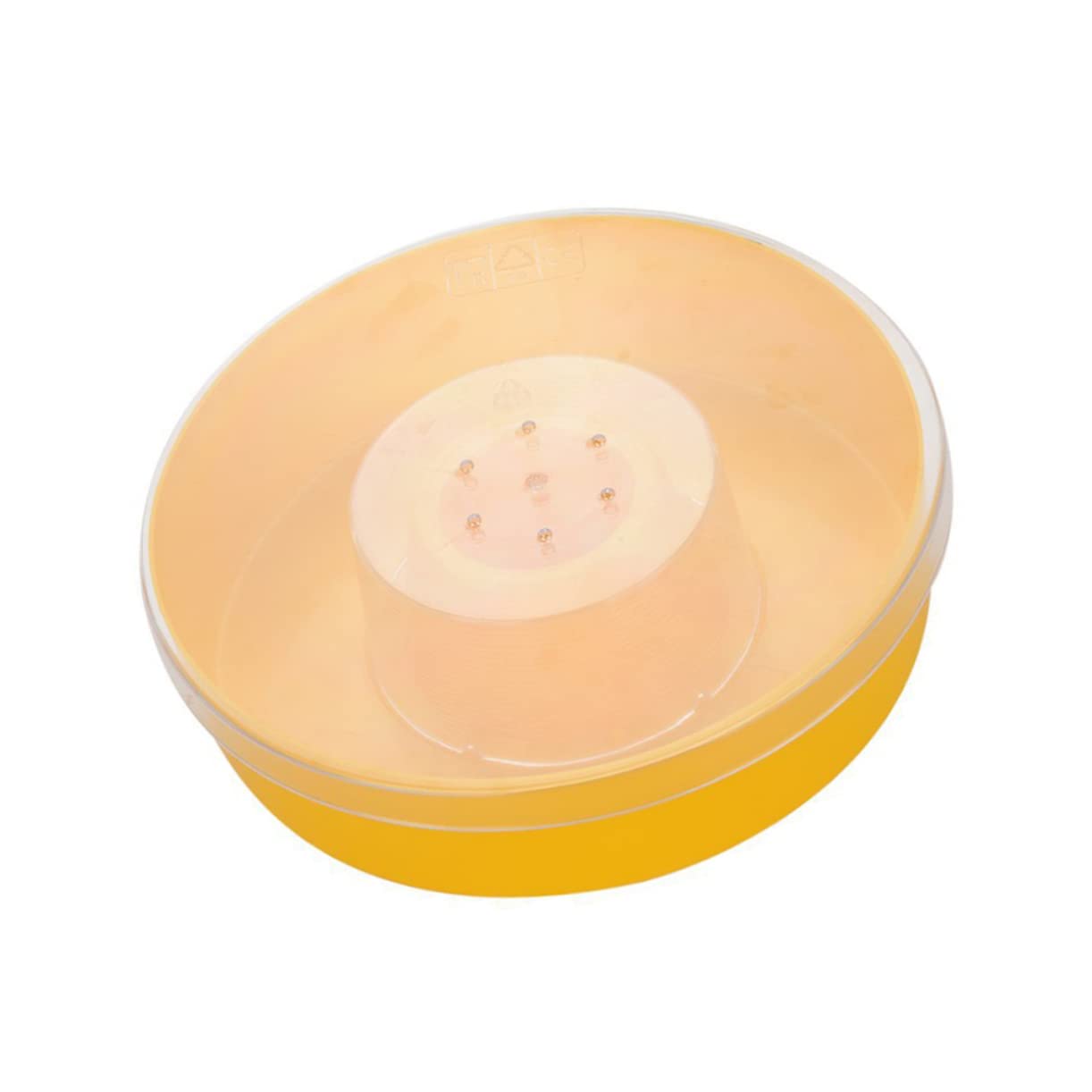 Toddmomy 2 Pezzi Mangiatoia Per Api Foraggio Alimentatore Piatto Di Cibo Per Api Ciotola D'acqua Di Api Ciotola Rotonda Per L'acqua Delle Api Custodia Cibo Per Le Api Superiore Giallo