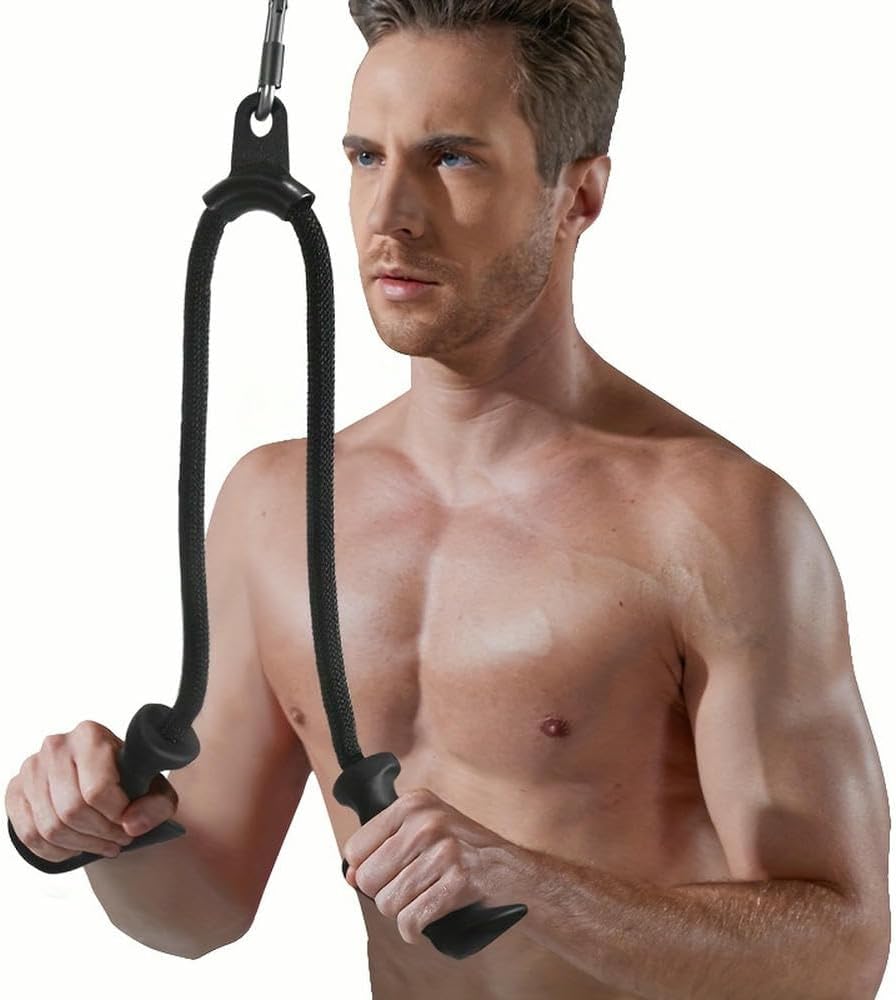 ZBDZSW 1 pz. Impugnatura ergonomica per tricipiti in PP Materiale Corda per trazione per Allenamento della Forza Muscolare per Adulti Non caricati
