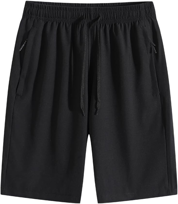 Men's Gym Shorts with Zippered Pockets, Quick Dry Running Athletic Shorts, Lightweight Sports Basketball Workout Shorts Summer Activewear for Men S-XXL