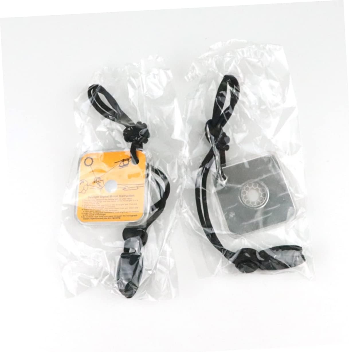 WOONEKY 3pcs Outdoor Retroreflector Mirror Emergency Communication Tool Signal Mirror 100km Range Manual Instructions Camping Hunting Essential