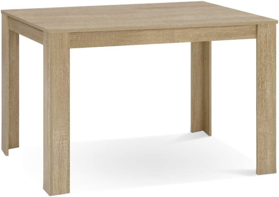 Artiss Dining Table Rectangle Oak Coffee Tables Side Buffee Desk Foldable Lounge Desks Home Living Room Bedroom Kitchen Office Cafe Restaurant Furniture, 6 Seater, Wooden with 120 x 70cm Tabletop