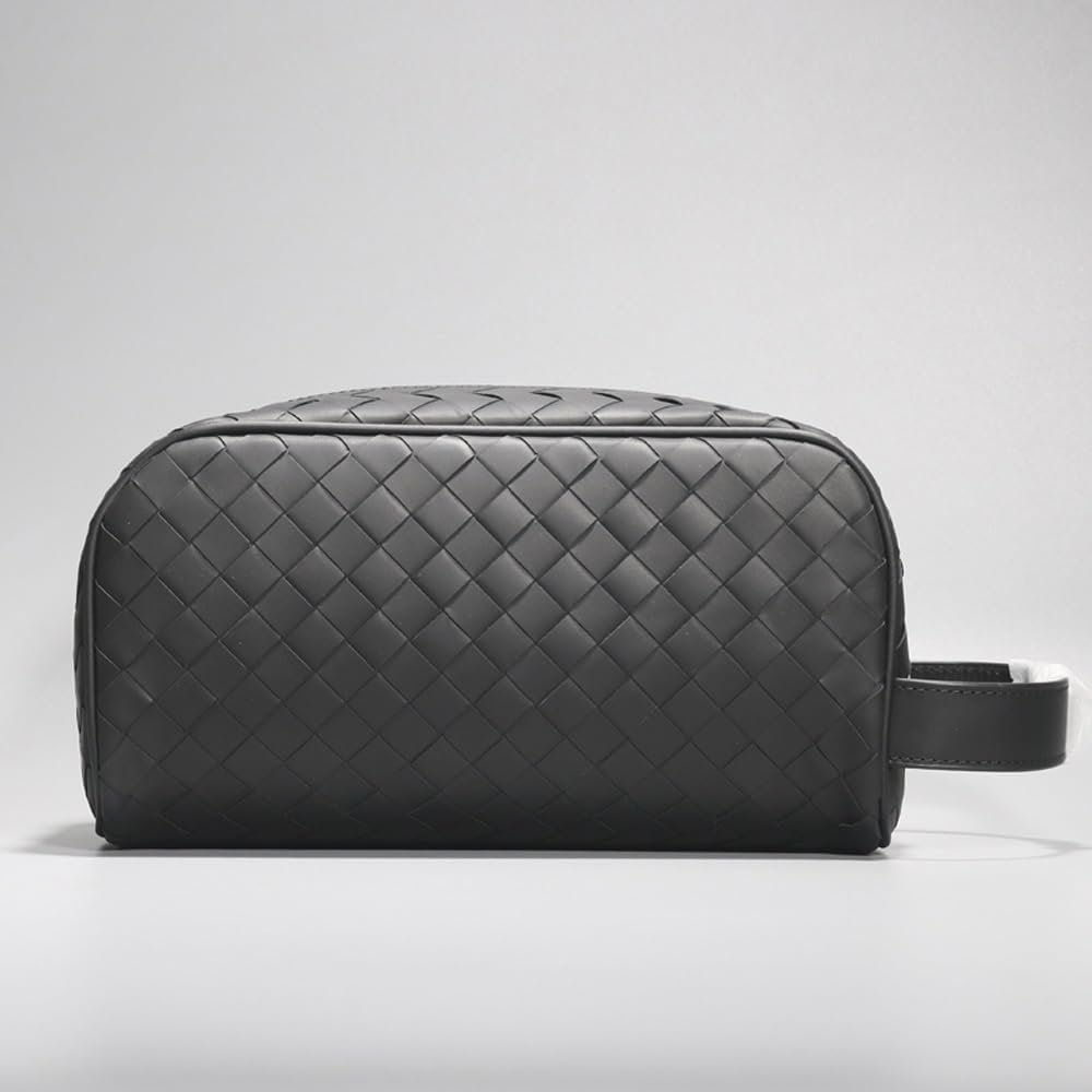 Toiletry Bag for Men, Leather Travel Toiletry Bag for Men, Dopp Kit Water Resistant Shaving Hygiene Bag for Bathroom Shower, Travel Size Toiletries, Travel Essentials