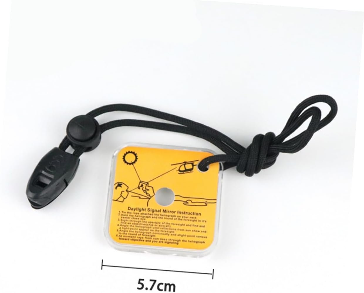 Holibanna Daylight Signal Mirror Orange Reflective Survival Mirror for Outdoor Activities Emergency Use