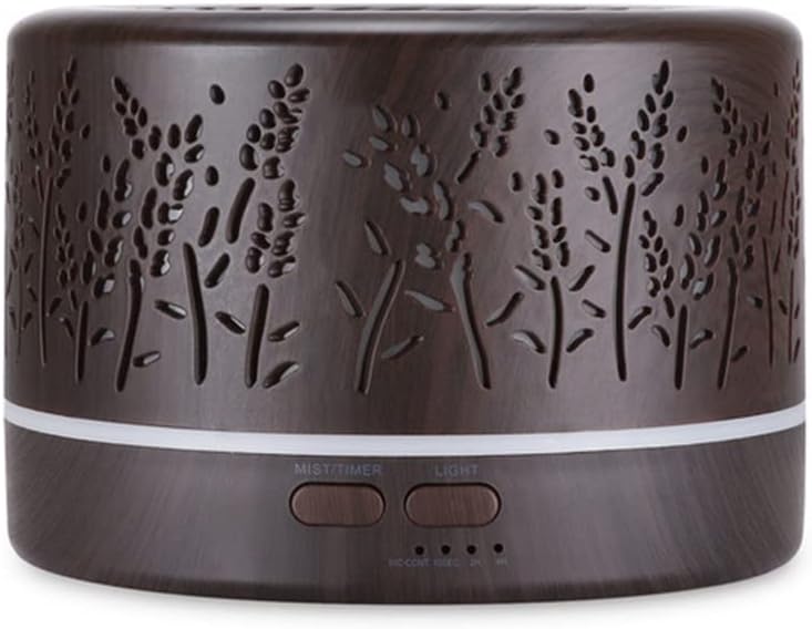 700ml Remote Control Ultrasonic Electric Air Humidifier Aroma Diffuser Essential Oil Cool Mist Maker 7 LED Light Coloful for Office Home Car (B)