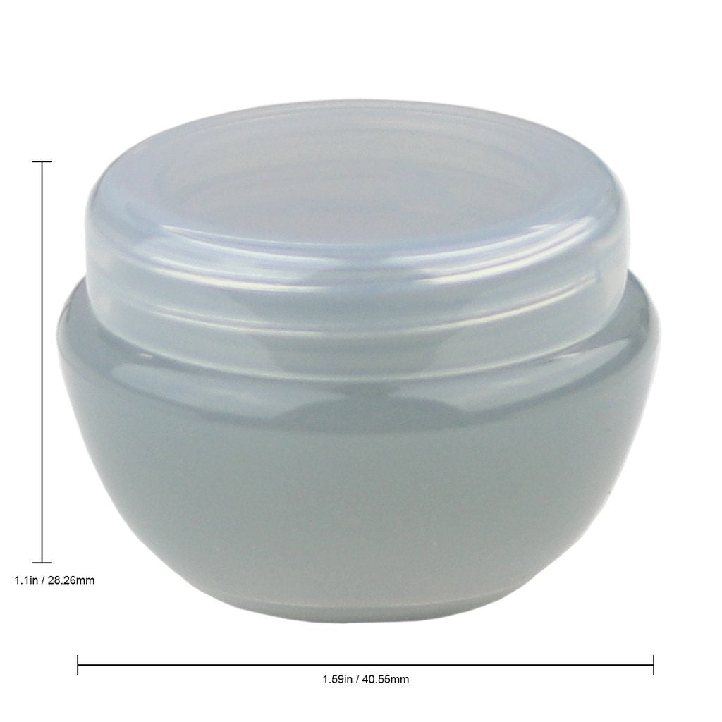 Beauticom 10G/10ML Frosted Container Jars with Inner Liner for Scrubs, Oils, Salves, Creams, Lotions, Makeup Cosmetics, Nail Accessories, Beauty Aids - BPA Free (72 Pieces, Gray)