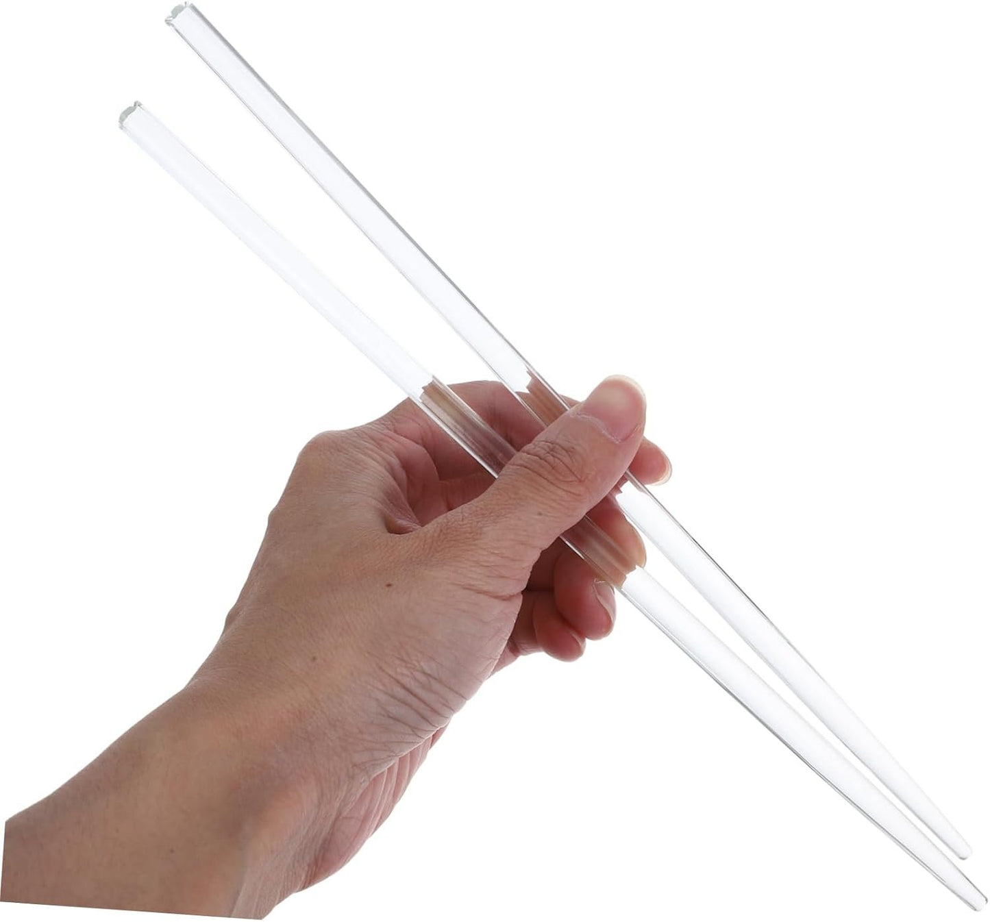KOCKSHION 1set Glass Chopsticks with Spoon Transparent Kitchen Essentials for Sushi Porridge Meal Prep Ergonomic Design for Restaurants Home Use