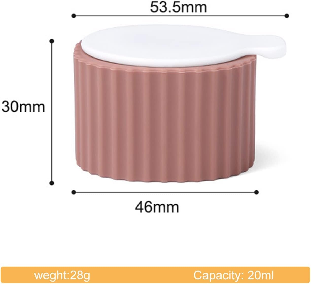RoseFlower 4 Pieces Travel Containers Silicone Cream Jars, BPA Free Multifunctional Leak-proof Mini Size Accessories Makeup Bottles with Lid, Face Hand Body Cream, Toiletries, for Outdoor, Gym