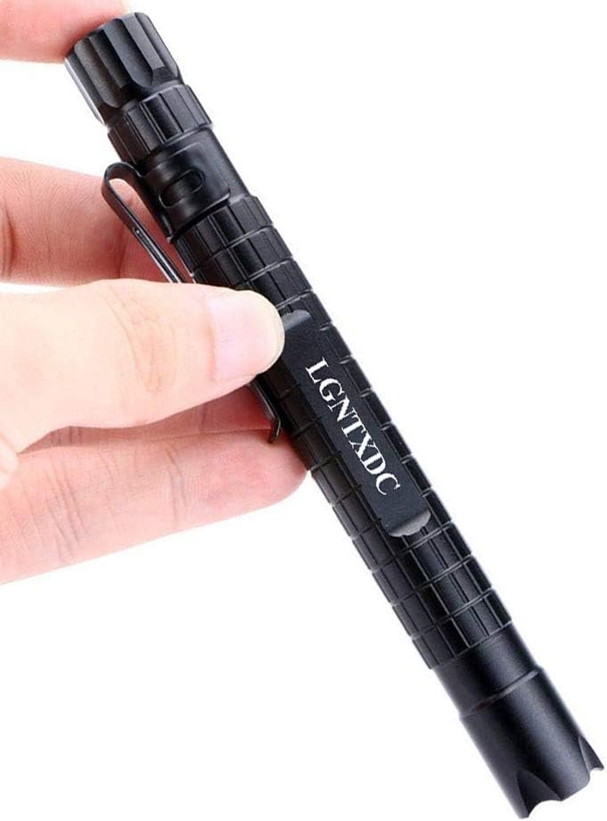 LGNTXDC LED Pen Light, 5 Pcs Ultra-Bright Aluminum Small AAA Mini Flashlights Tactical Penlight with Pen Clip, Non-Slip Waterproof IPX4 Pocket-Size, XDC140 Pro