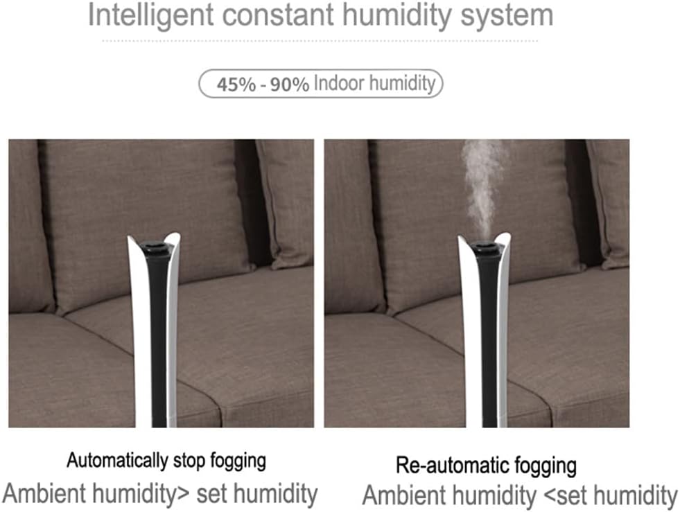 6L Floor-Standing Air Humidifier Household Mute Remote Control Bedroom Office High Capacity Aromatherapy Dual-core for Bedroom, Study, Office, Living Room, Bathroom, Yoga, SPA