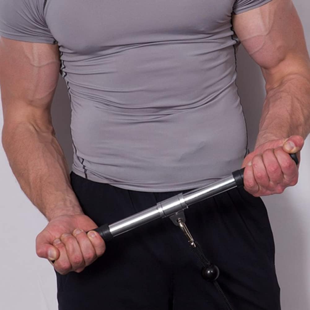 Anlayliay Pull Down Bar Gym Rotating Straight Bar for Cable Machine Attachments Workout Biceps Home Gym Training Equipment