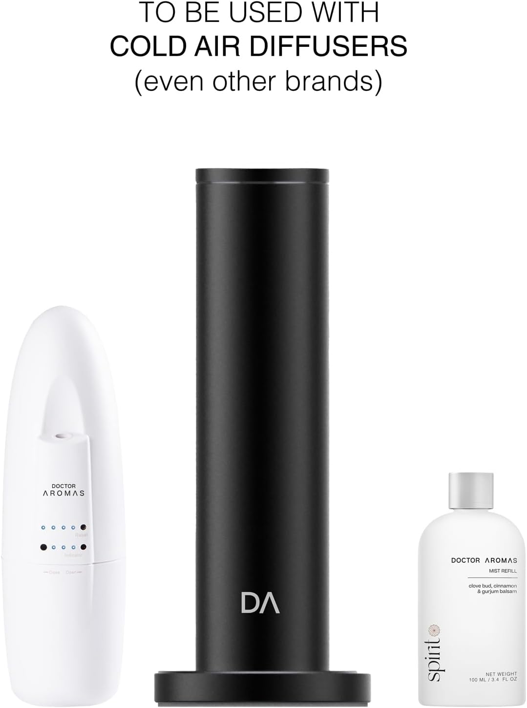Doctor Aromas Clove Bud, Cinnamon, Gurjum Balsam, Mist Refill for Essential Oil Diffusers – Fresh Premium Aroma, Fragrances or Scent for Home, Rooms, Office, and Bathroom (Spirit)