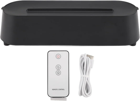 200ml Flame Essential Oil Diffuser, Flame Diffuser Humidifier with Remote, 7 Flame Colors & 3 Timer, Auto Shut Off Waterless Aromatherapy Diffuser for Home, Office, Bedroom, Spa